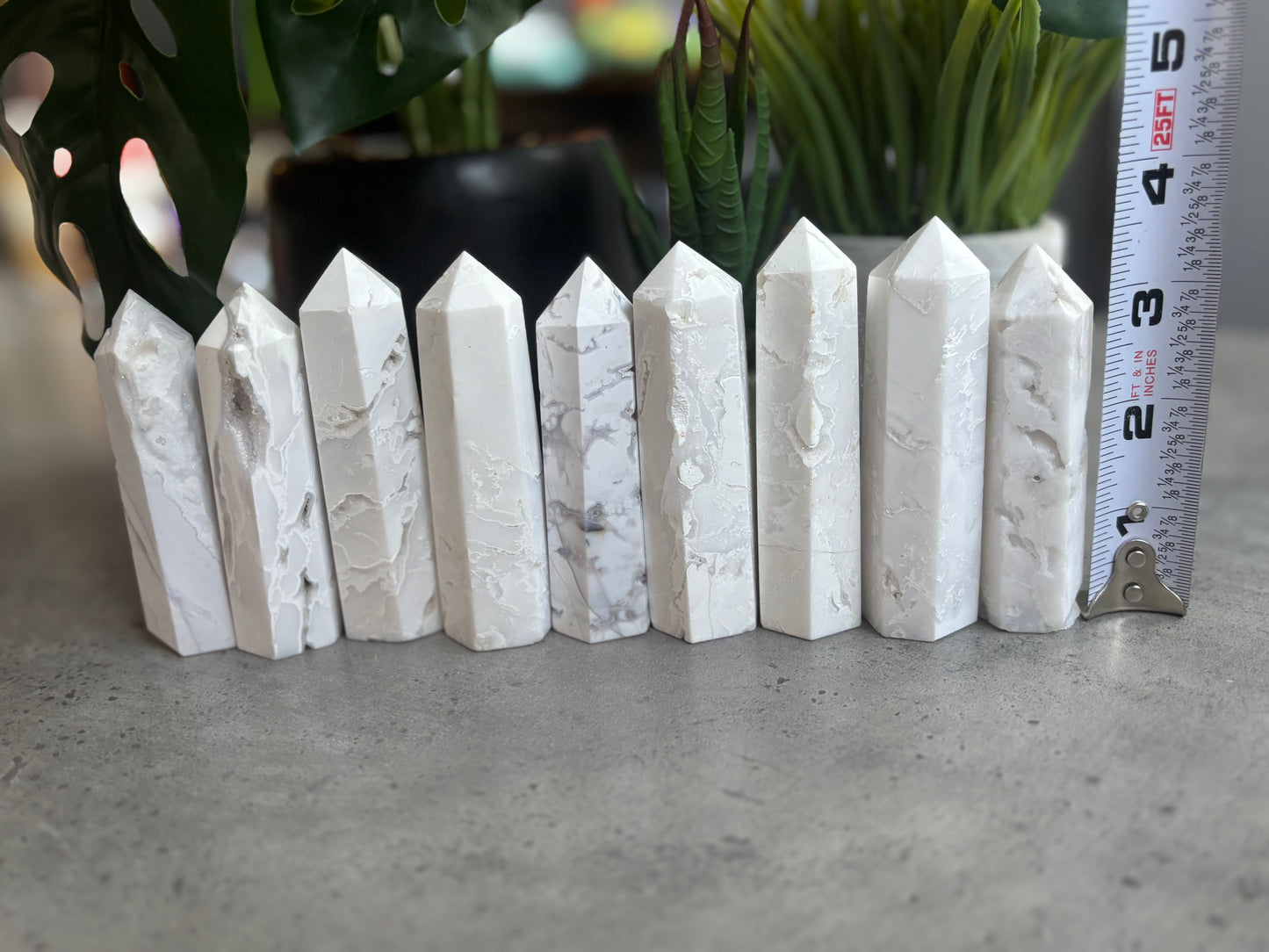 WHITE DRUZY AGATE TOWERS 50% OFF