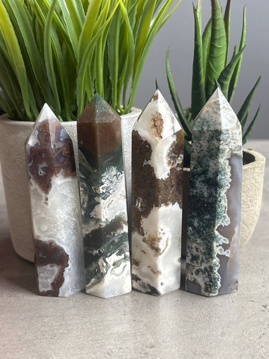 MOSS AGATE TOWERS 50% OFF