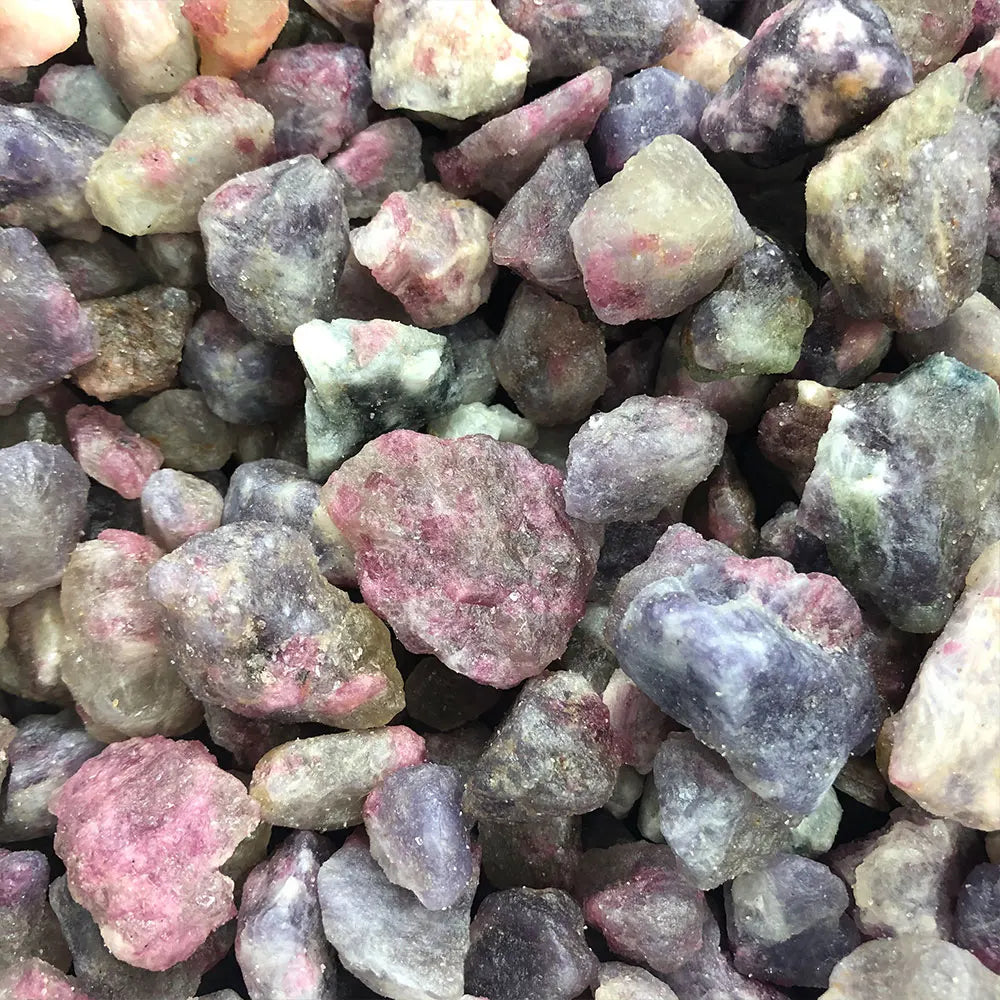 1 pièce de cristaux bruts de tourmaline rose naturelle, cristal de quartz brut, roche minérale de guérison, pierre de licorne, pegmatite, lépidolite