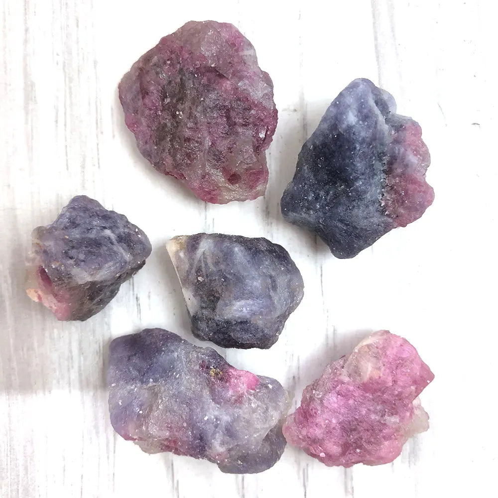 1 pièce de cristaux bruts de tourmaline rose naturelle, cristal de quartz brut, roche minérale de guérison, pierre de licorne, pegmatite, lépidolite