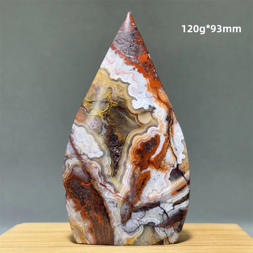 Natural Mexican Crazy Lace Agate Freeform Torch