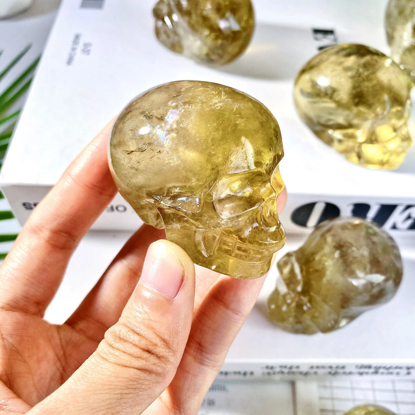 HQ Citrine Skull Carving