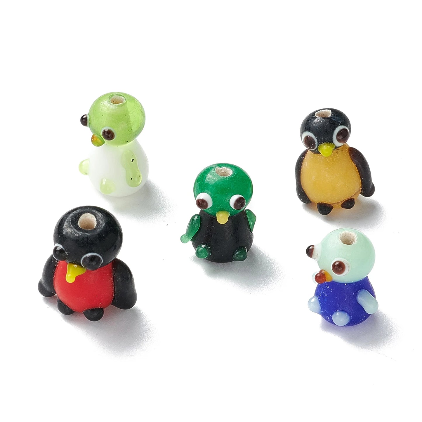 5pcs Handmade Glass Lampwork Chicken Beads