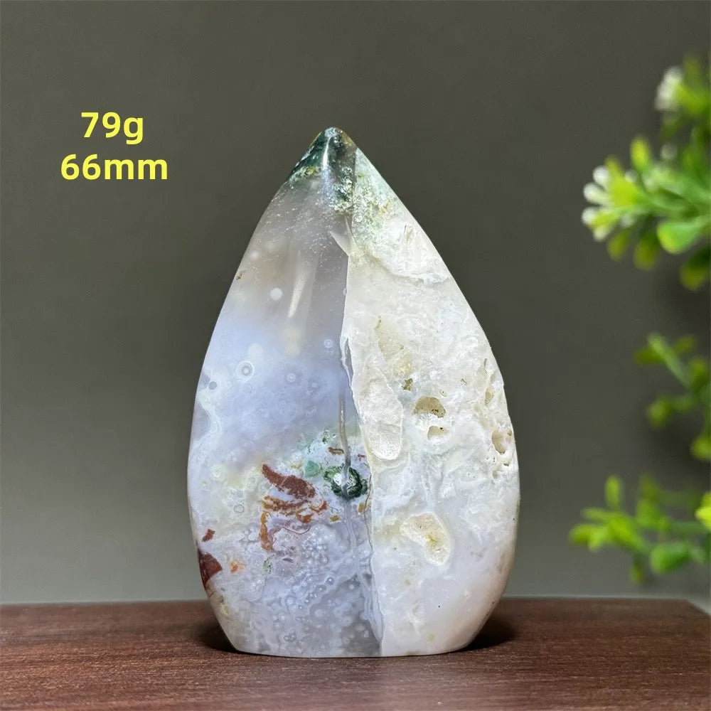 Natural Marine Jasper Free-Form Torch