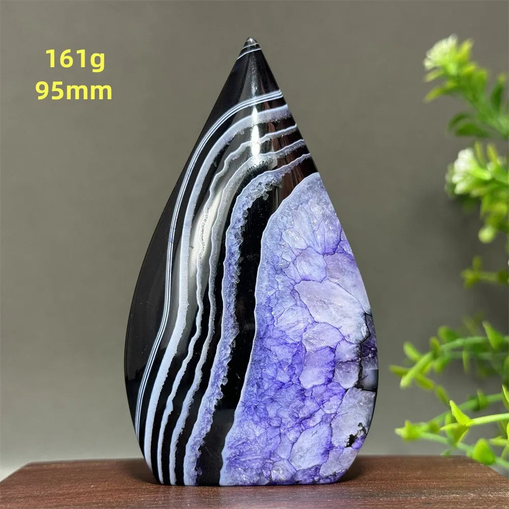 Natural Purple Agate Free-Form Torch