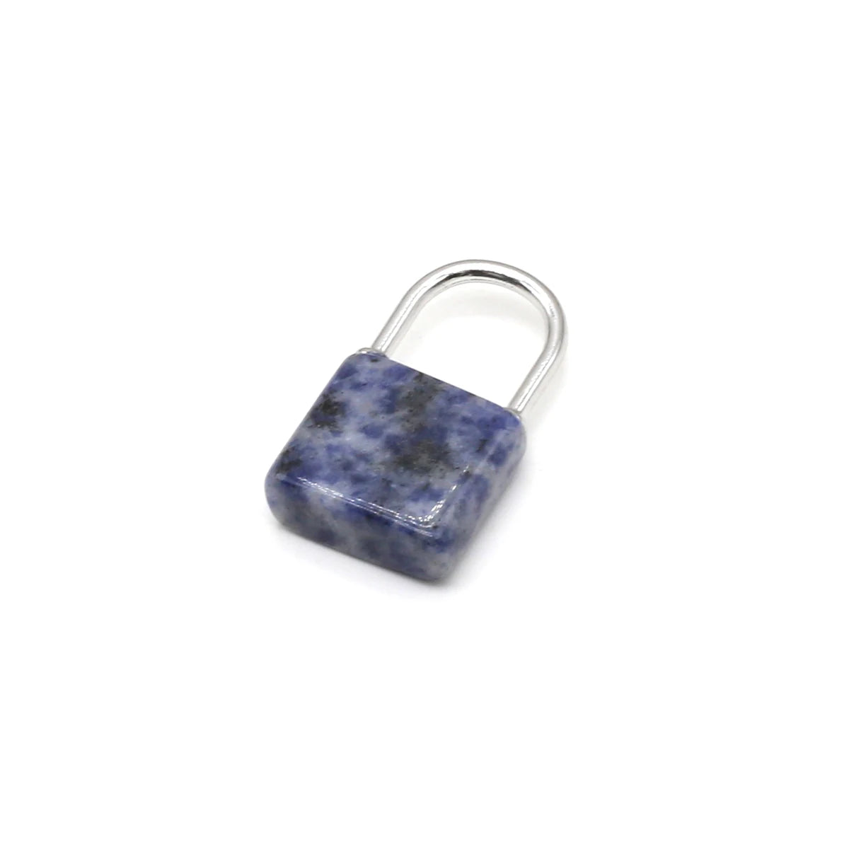 1pc Gemstone Lock Pendant