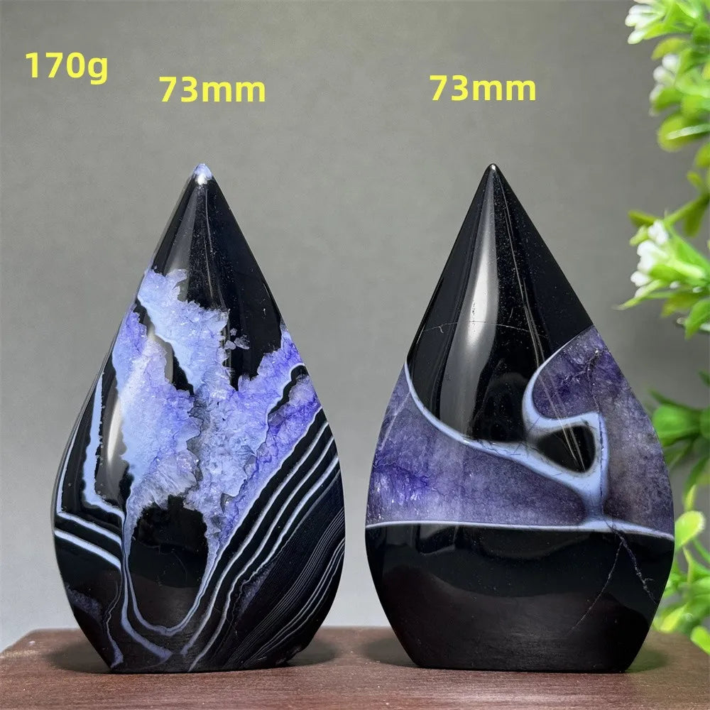 Natural Purple Agate Free-Form Torch