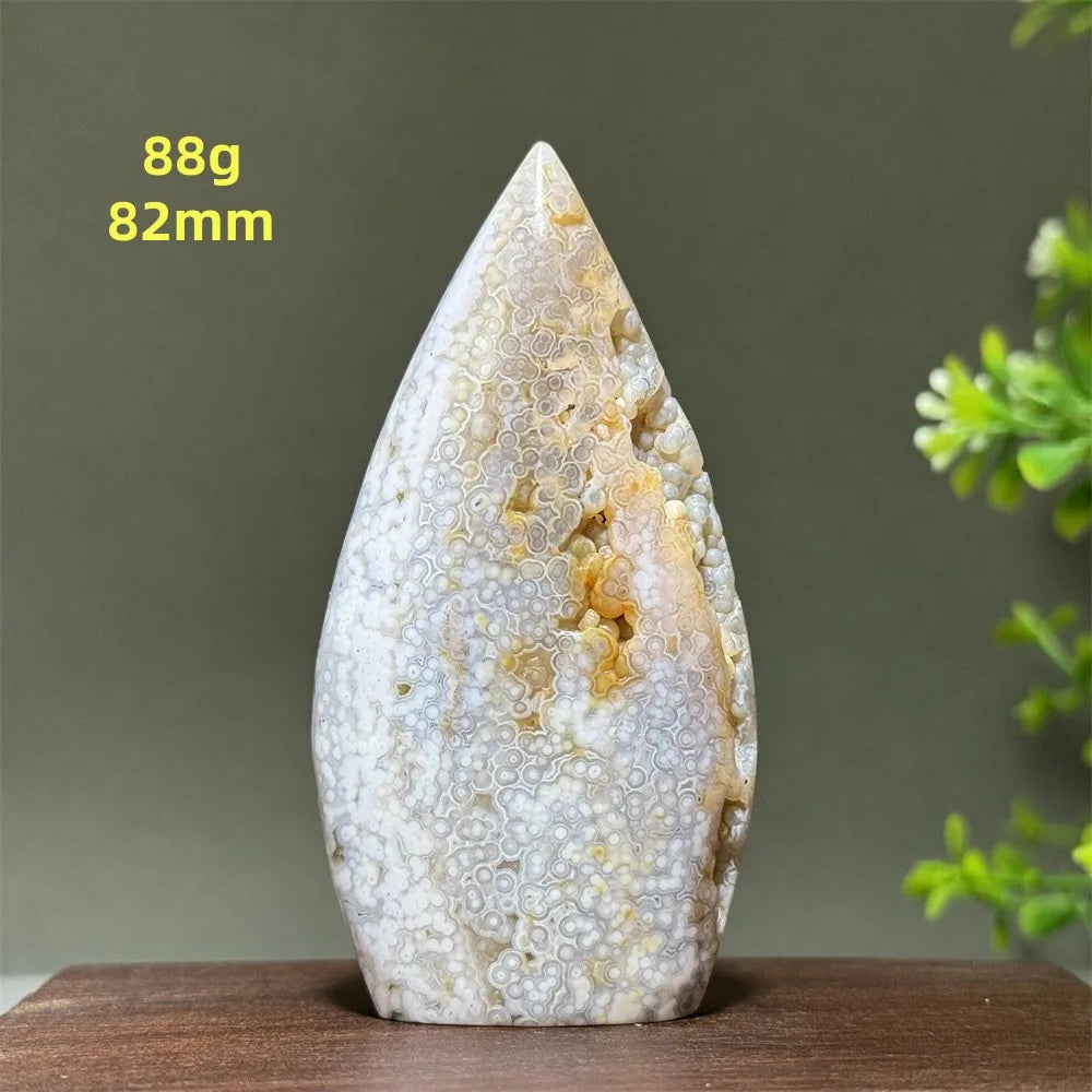 Natural Marine Jasper Free-Form Torch
