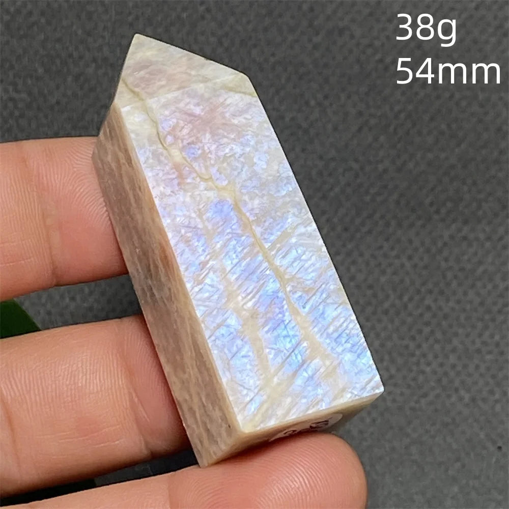 AAA Natural High Quality Blue Moonstone Tower