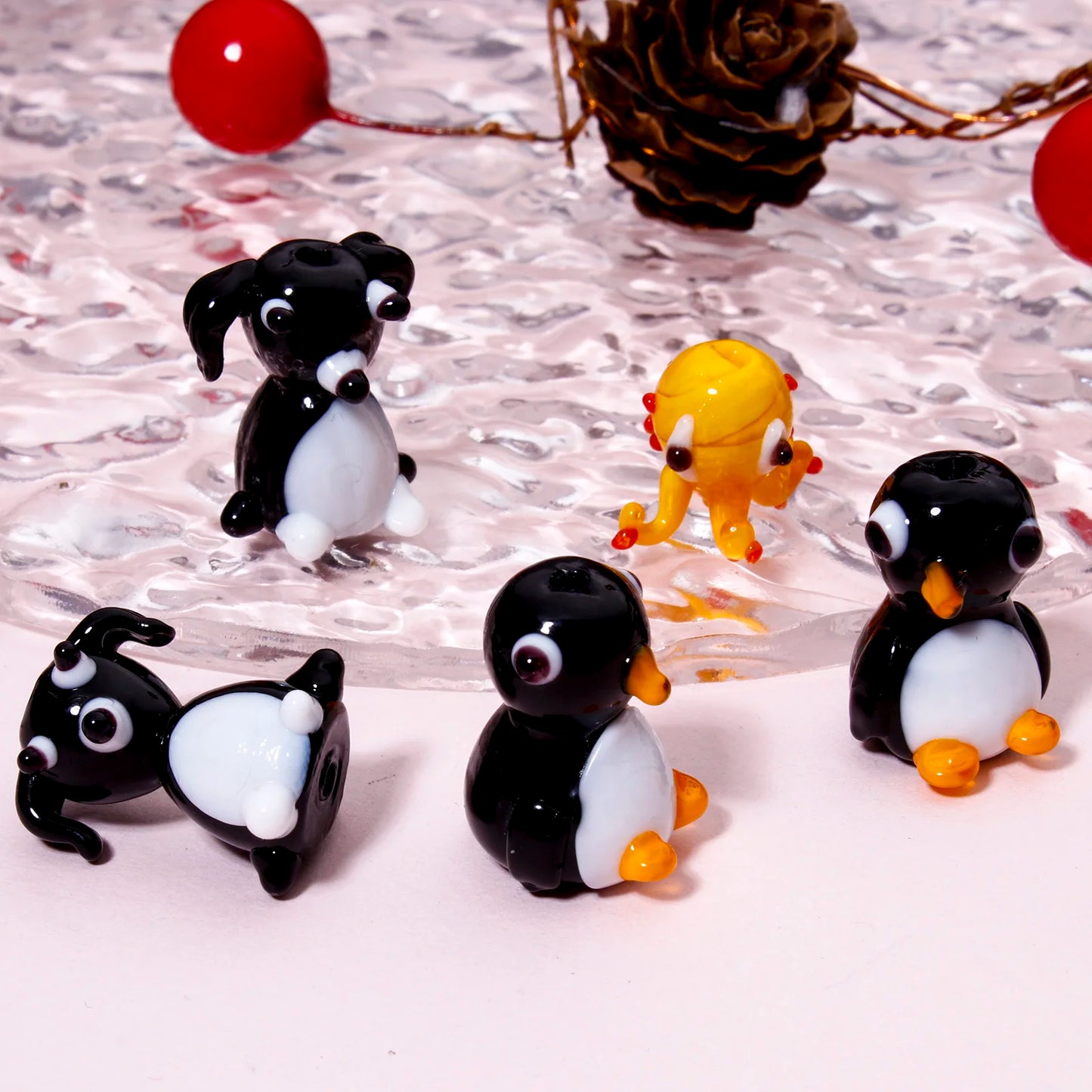2 pcs Animal Handmade Lampwork Glass Beads