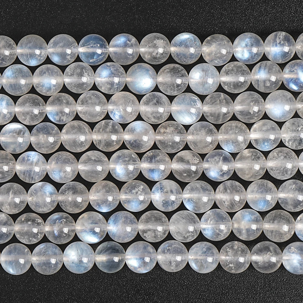 HQ Natural Rainbow Moonstone Bead Strand (8mm, 49pcs)