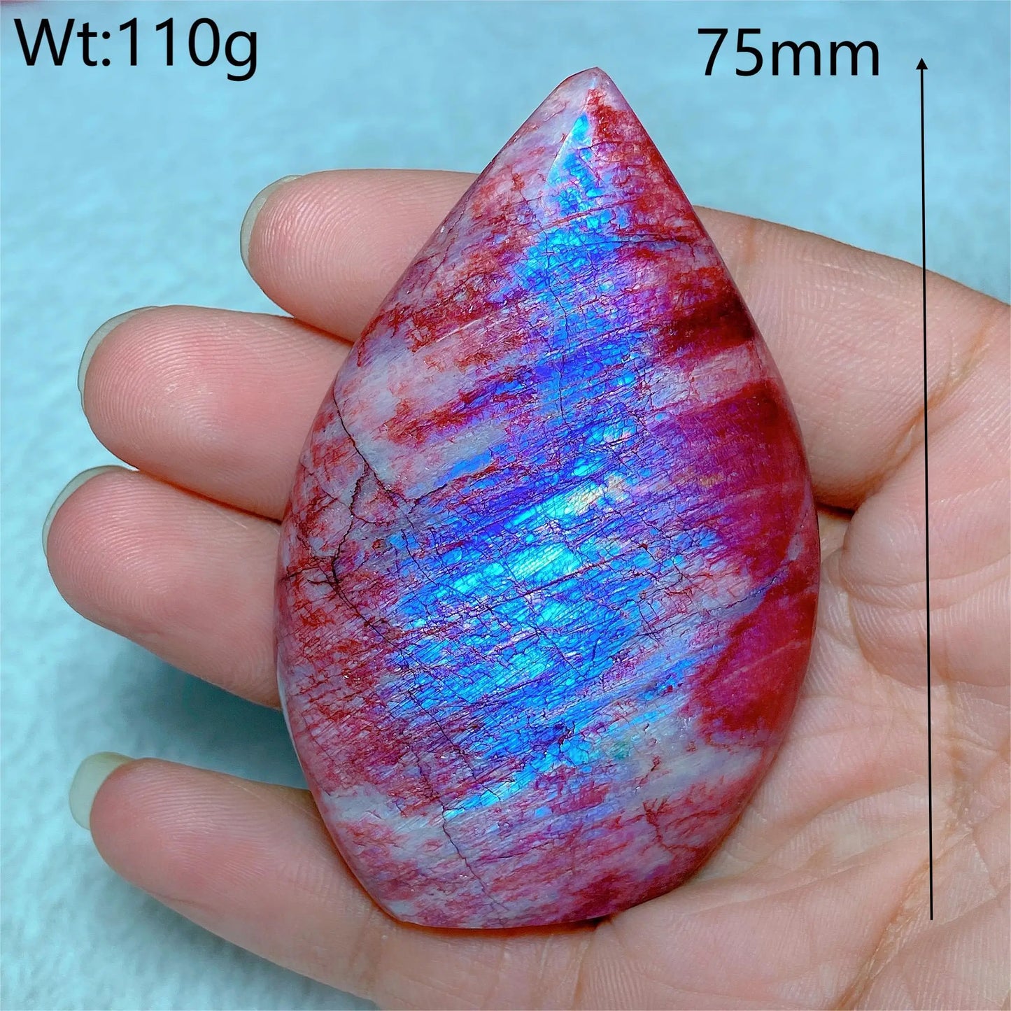 Natural Fire Moonstone Free Form Torch