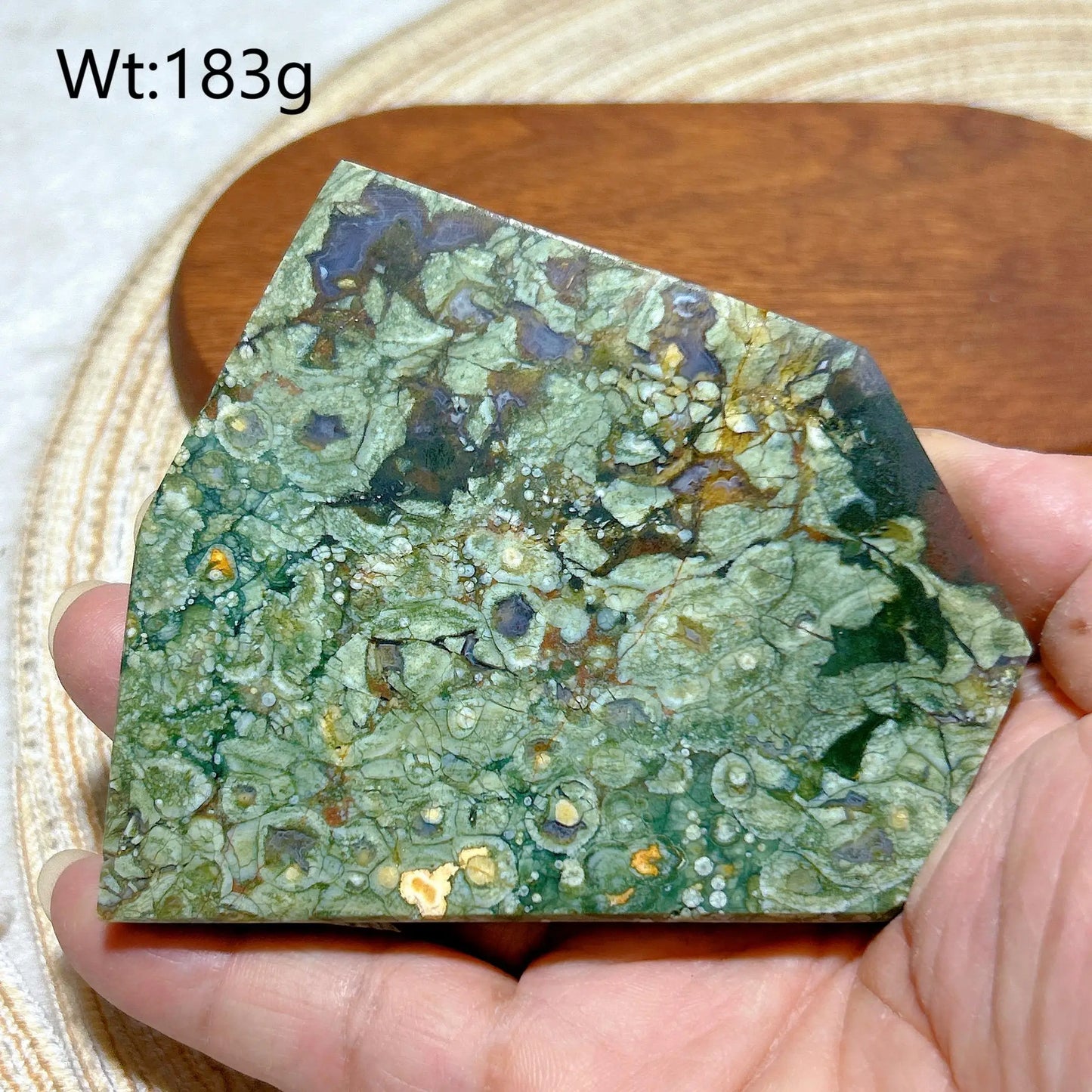 Natural Rainforest Jasper Druzy Slab