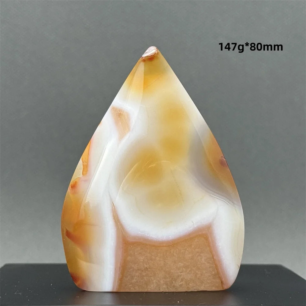 Natural Caramel Carnelian Agate Freeform Torch