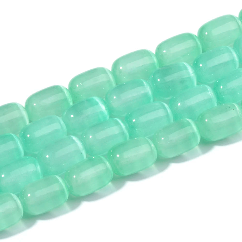 Natural Rainbow Selenite Cylinder Beads