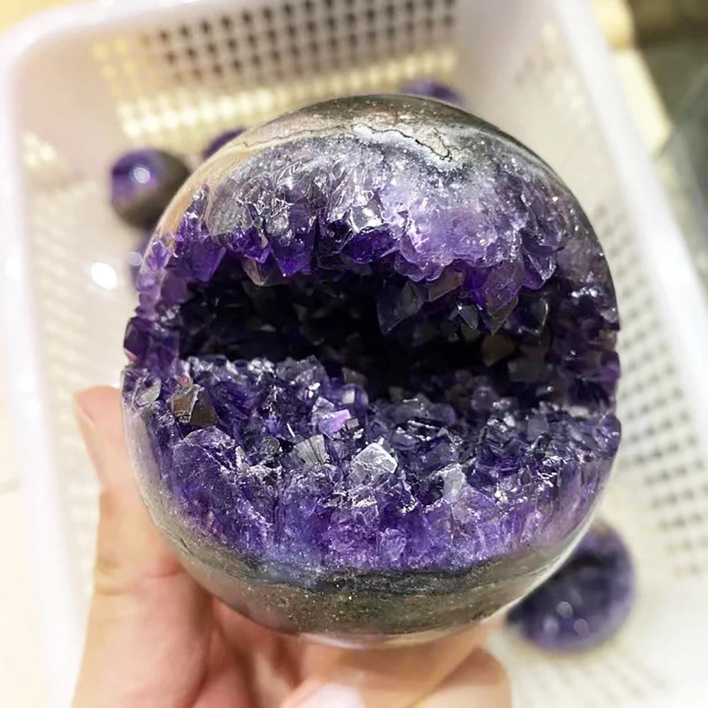 Natural Amethyst Cluster Sphere