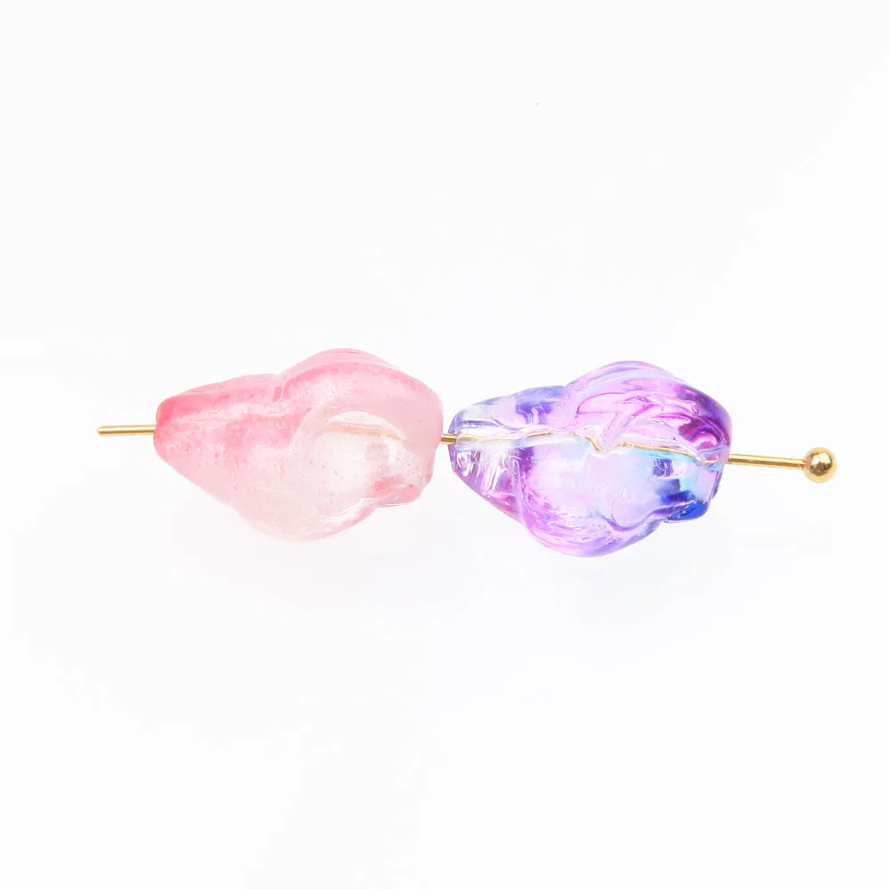 30pcs Glass Conch Shell Beads