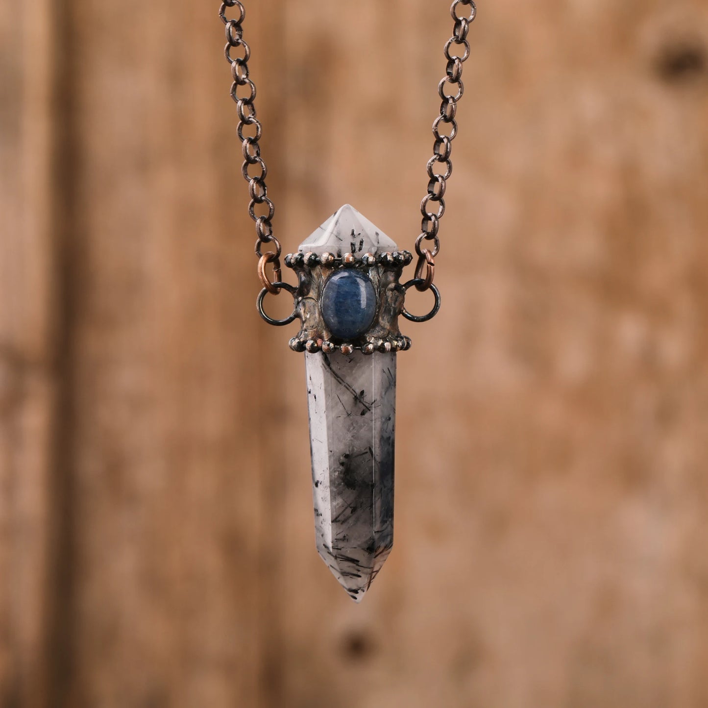 Bronze Gemstone Point Pendant