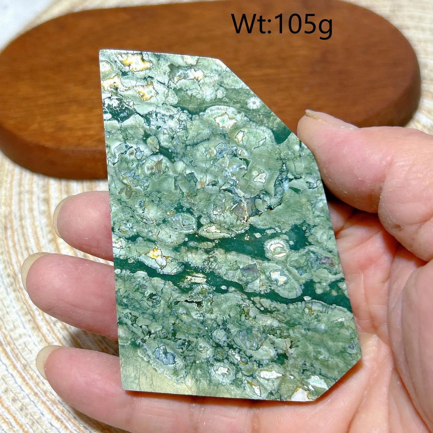 Natural Rainforest Jasper Druzy Slab