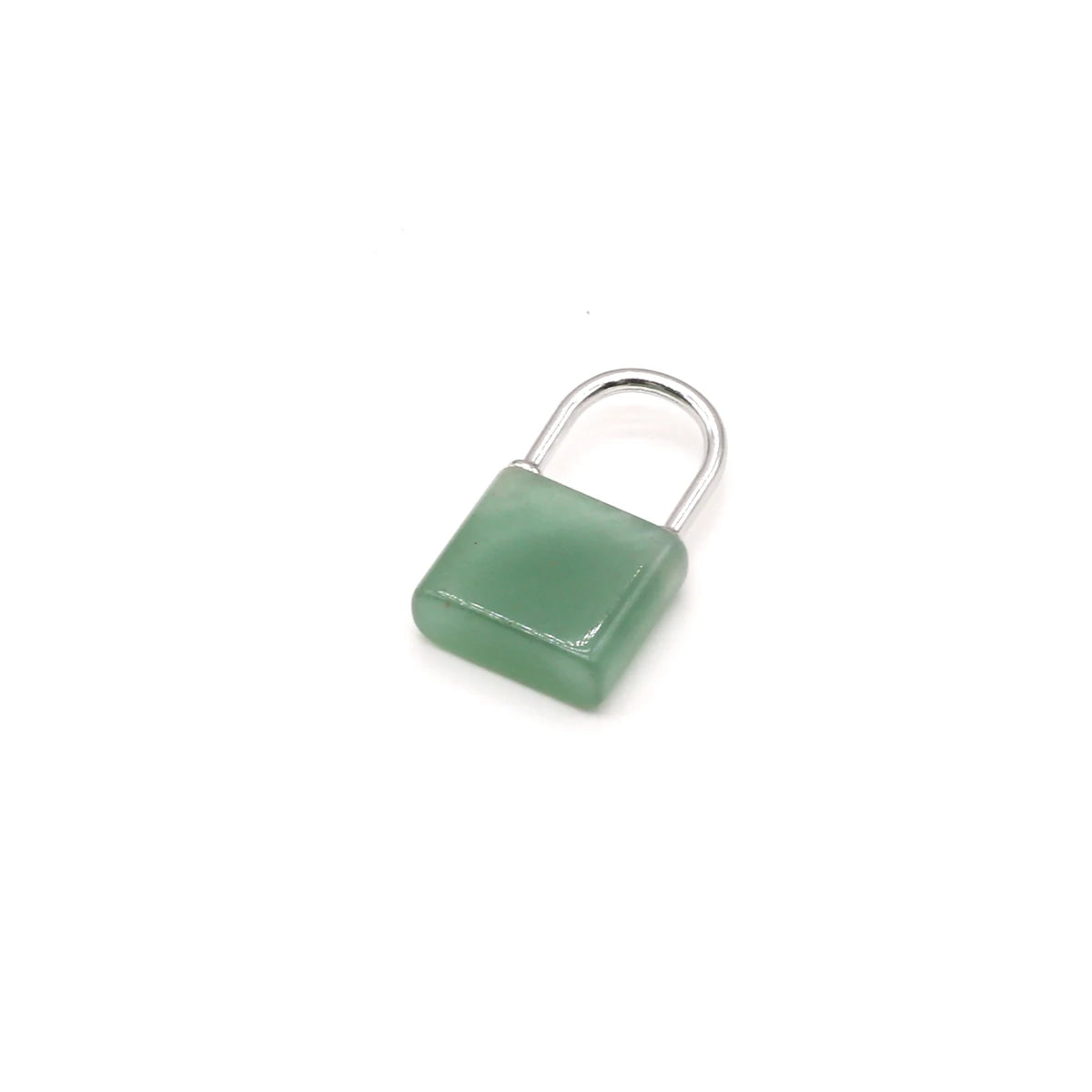 1pc Gemstone Lock Pendant