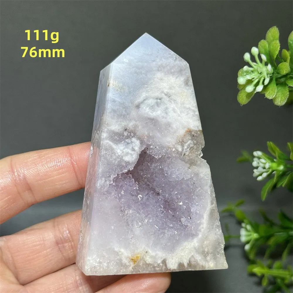 HQ Pink Amethyst Flower Agate Tower