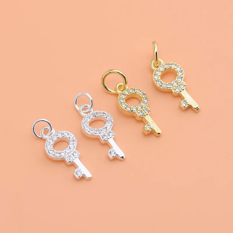 925 Sterling Silver Small Key Pendant