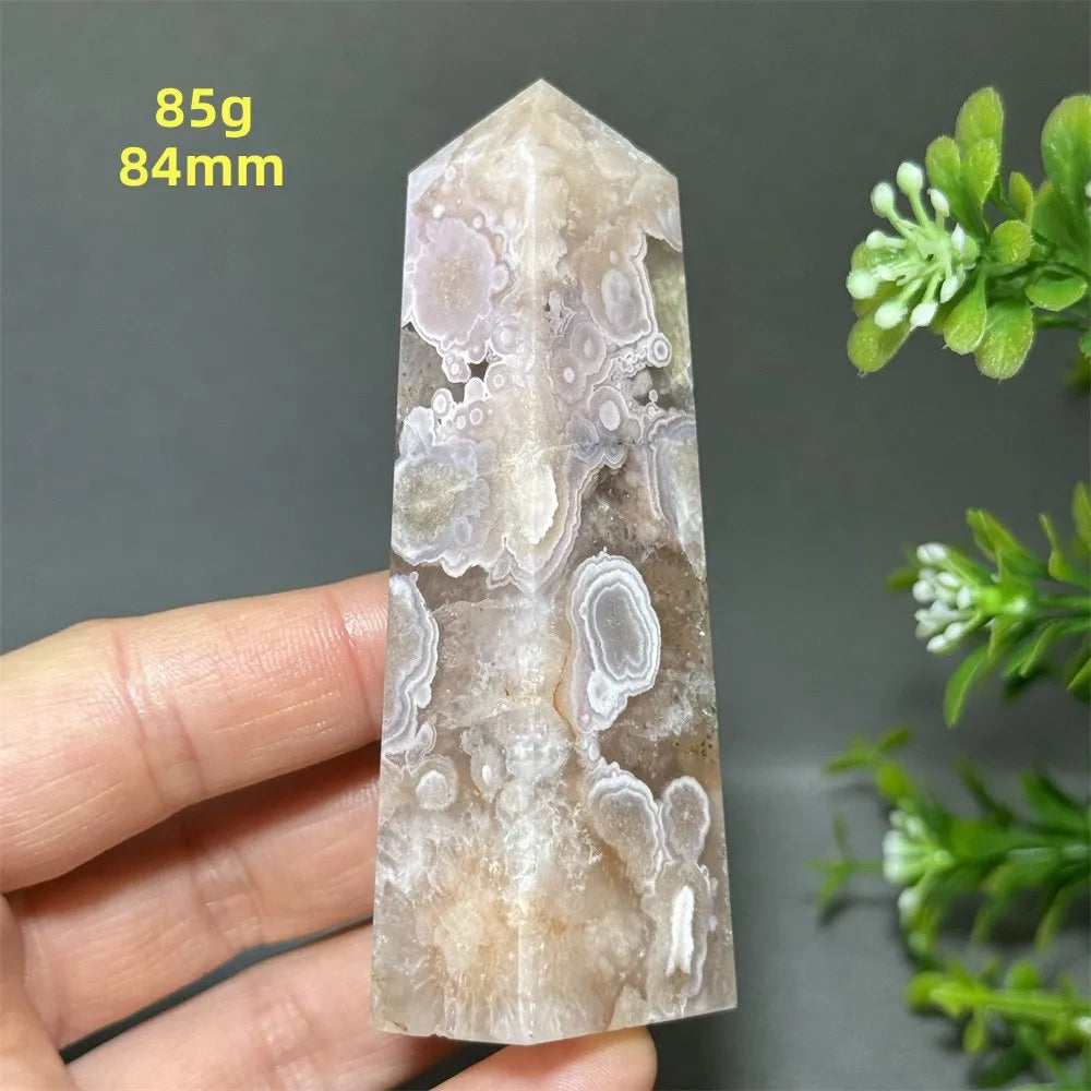 HQ Pink Amethyst Flower Agate Tower