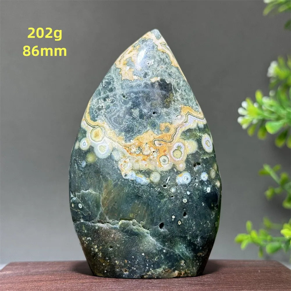 Natural Marine Jasper Free-Form Torch
