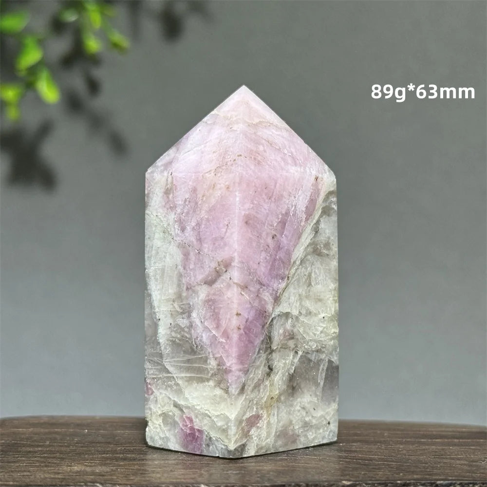 Natural Plum Blossom Tourmaline Obelisk