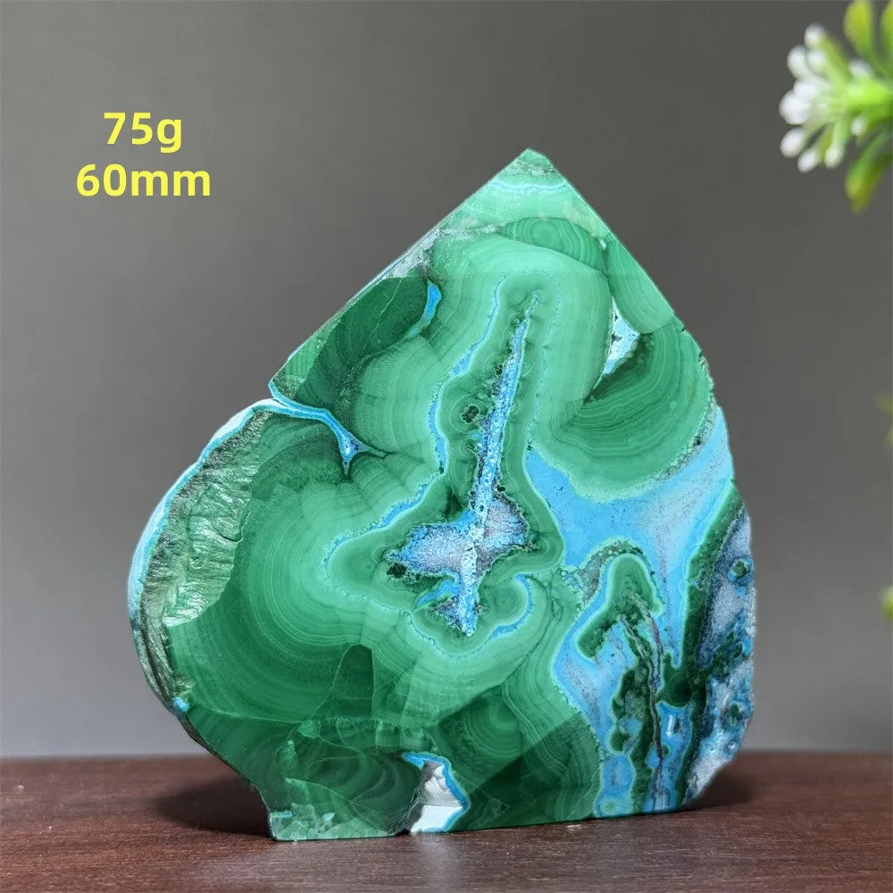 Tour de chrysocolle bleue naturelle, obélisque de forme libre, pierre brute, spécimen minéral, guérison Reiki, méditation, sorcellerie, décoration intérieure