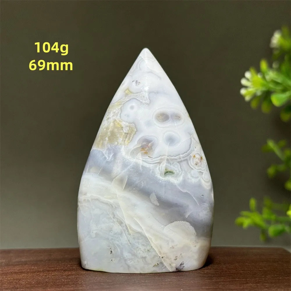 Natural Marine Jasper Free-Form Torch