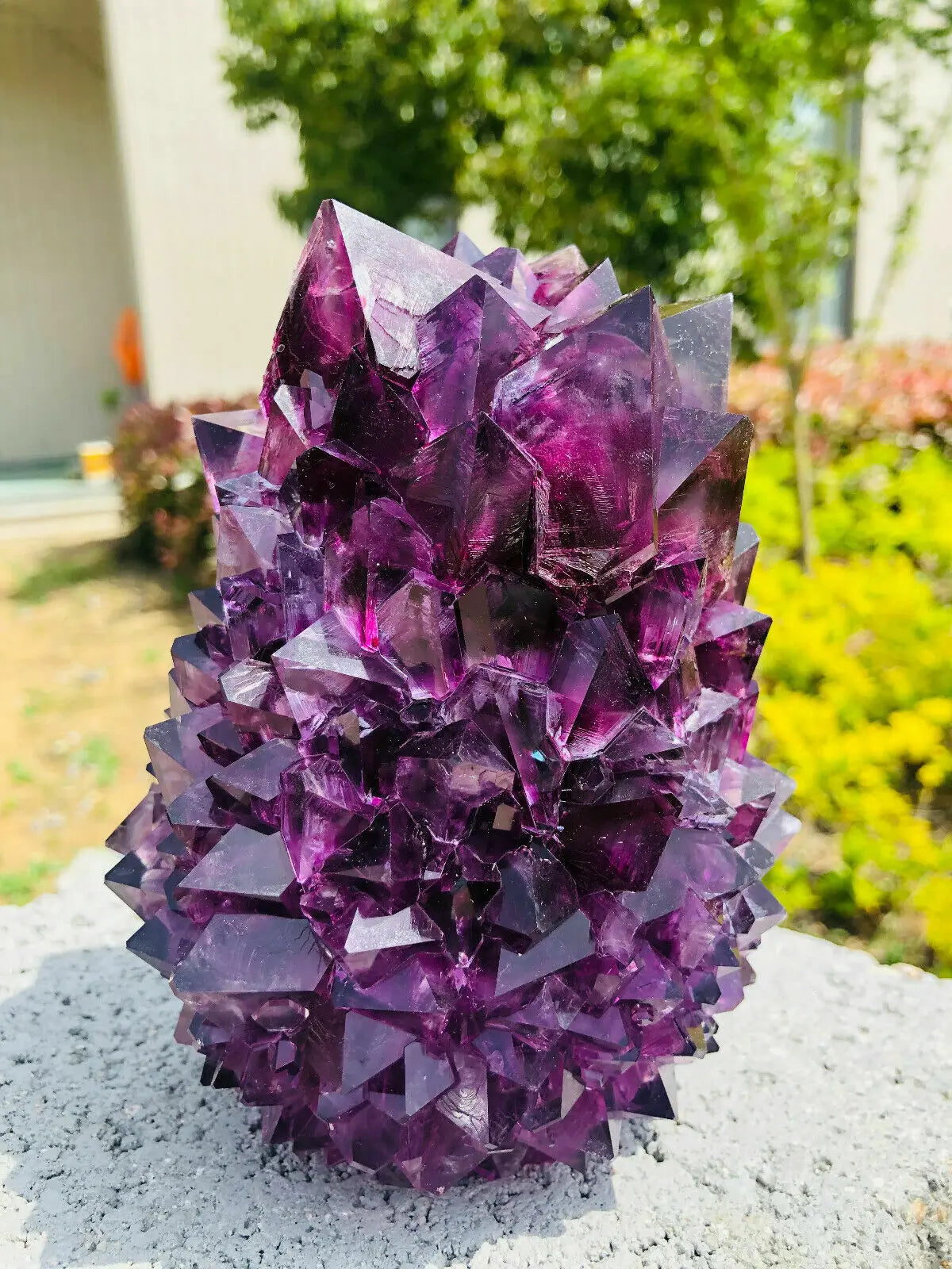 Purple Phantom Quartz Cluster Specimen
