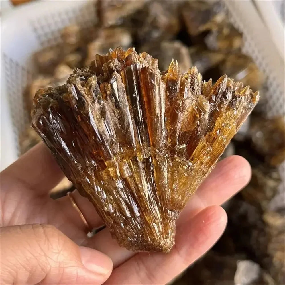 Amber Calcite Specimens