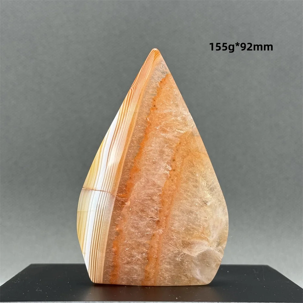 Natural Caramel Carnelian Agate Freeform Torch