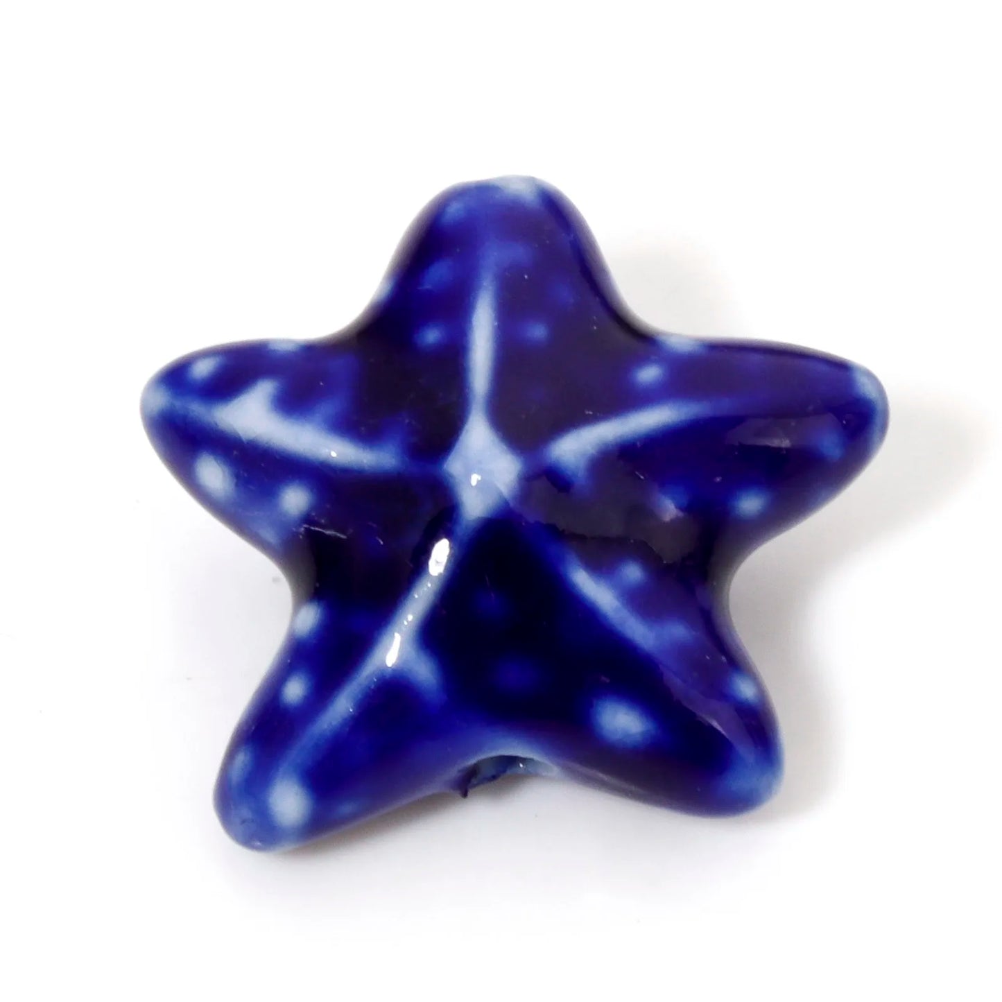 10 PCs Ceramic Starfish Beads (22mm x 19mm)