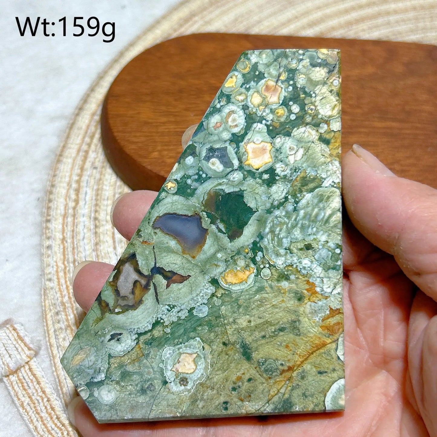 Natural Rainforest Jasper Druzy Slab