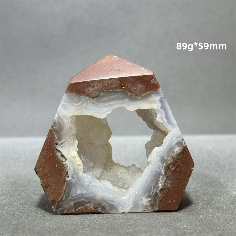 Natural Druzy Geode Fairy Window Tower