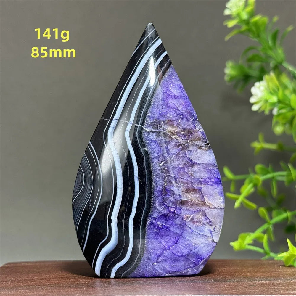 Natural Purple Agate Free-Form Torch