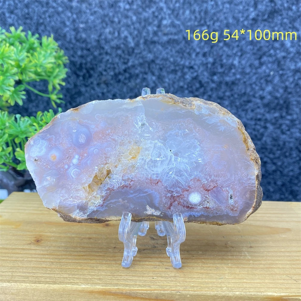 Natural Pink Amethyst Slab (With Stand)