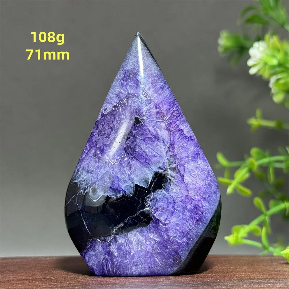 Natural Purple Agate Free-Form Torch