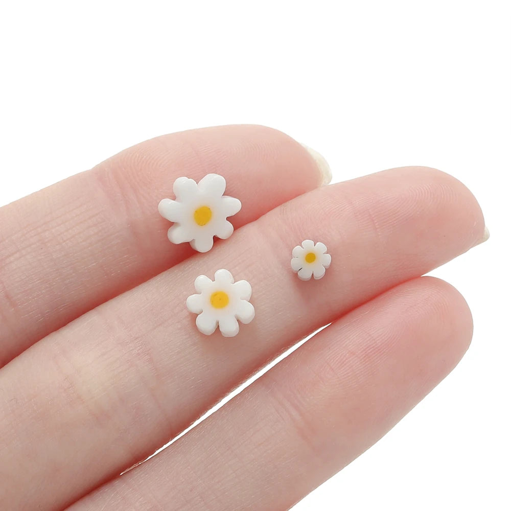 4-9mm Glass Daisy Spacer Beads
