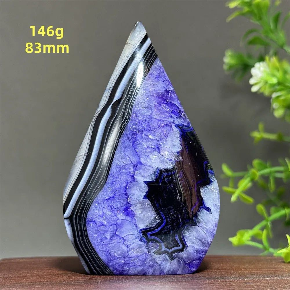 Natural Purple Agate Free-Form Torch
