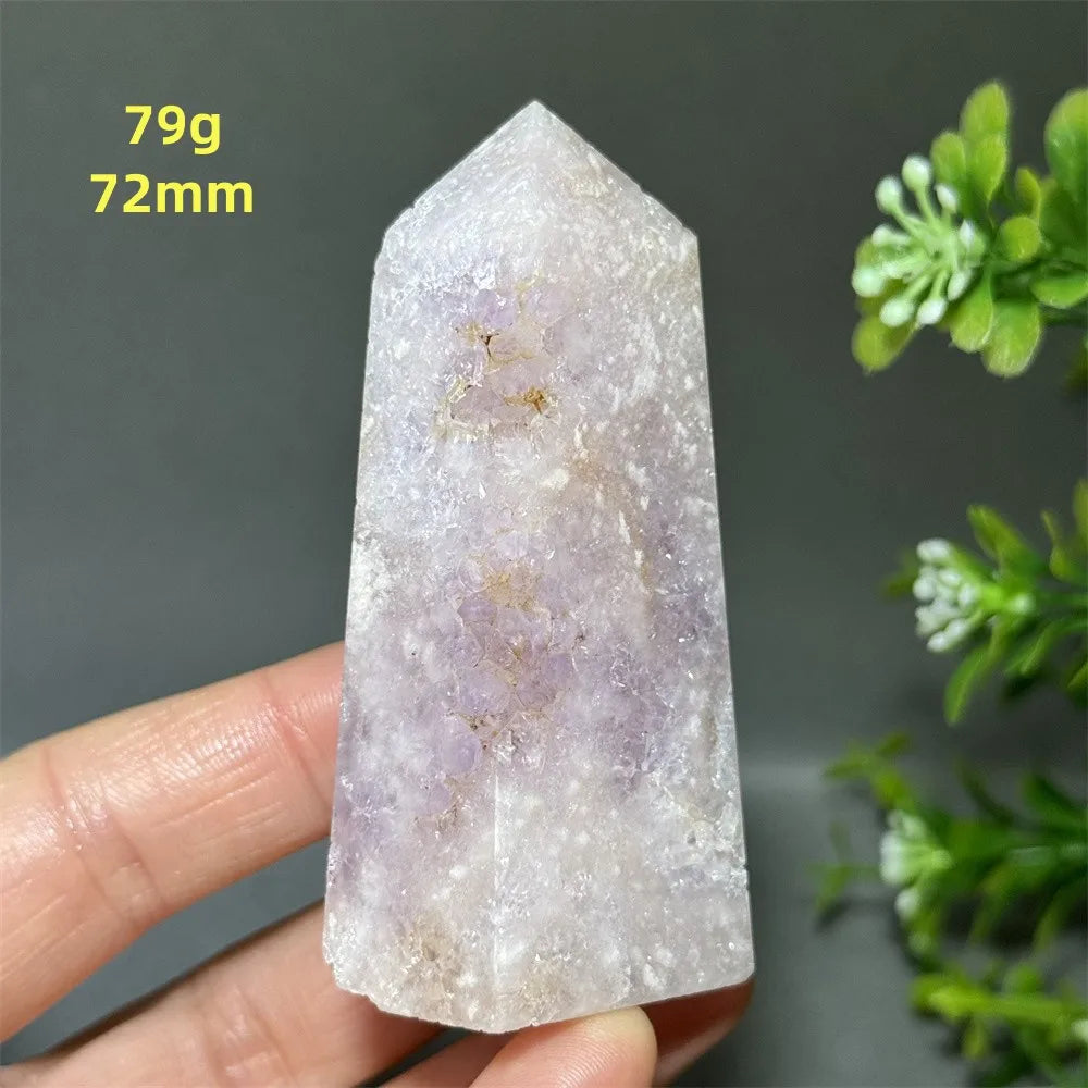 HQ Pink Amethyst Flower Agate Tower