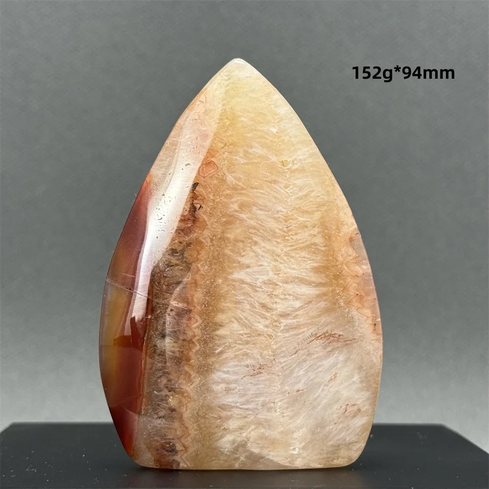 Natural Caramel Carnelian Agate Freeform Torch