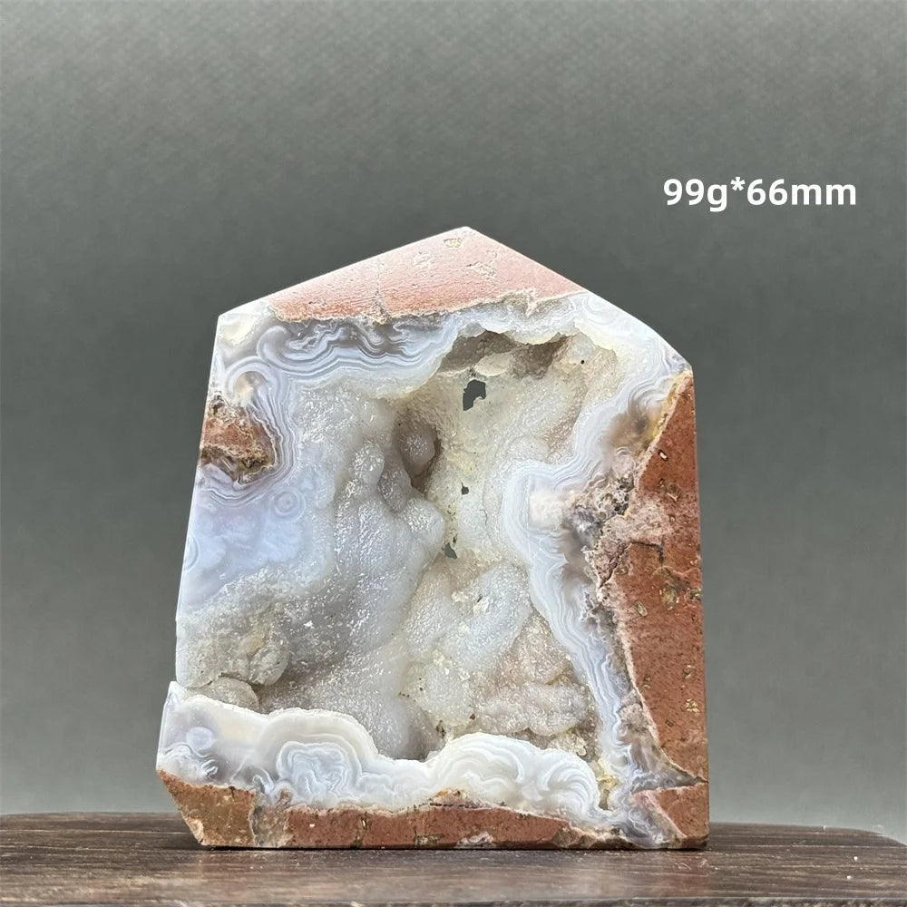 Natural Druzy Geode Fairy Window Tower