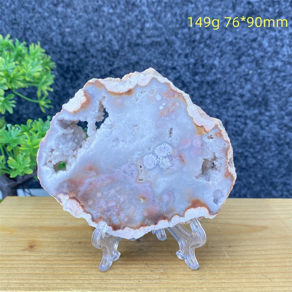 Natural Pink Amethyst Slab (With Stand)