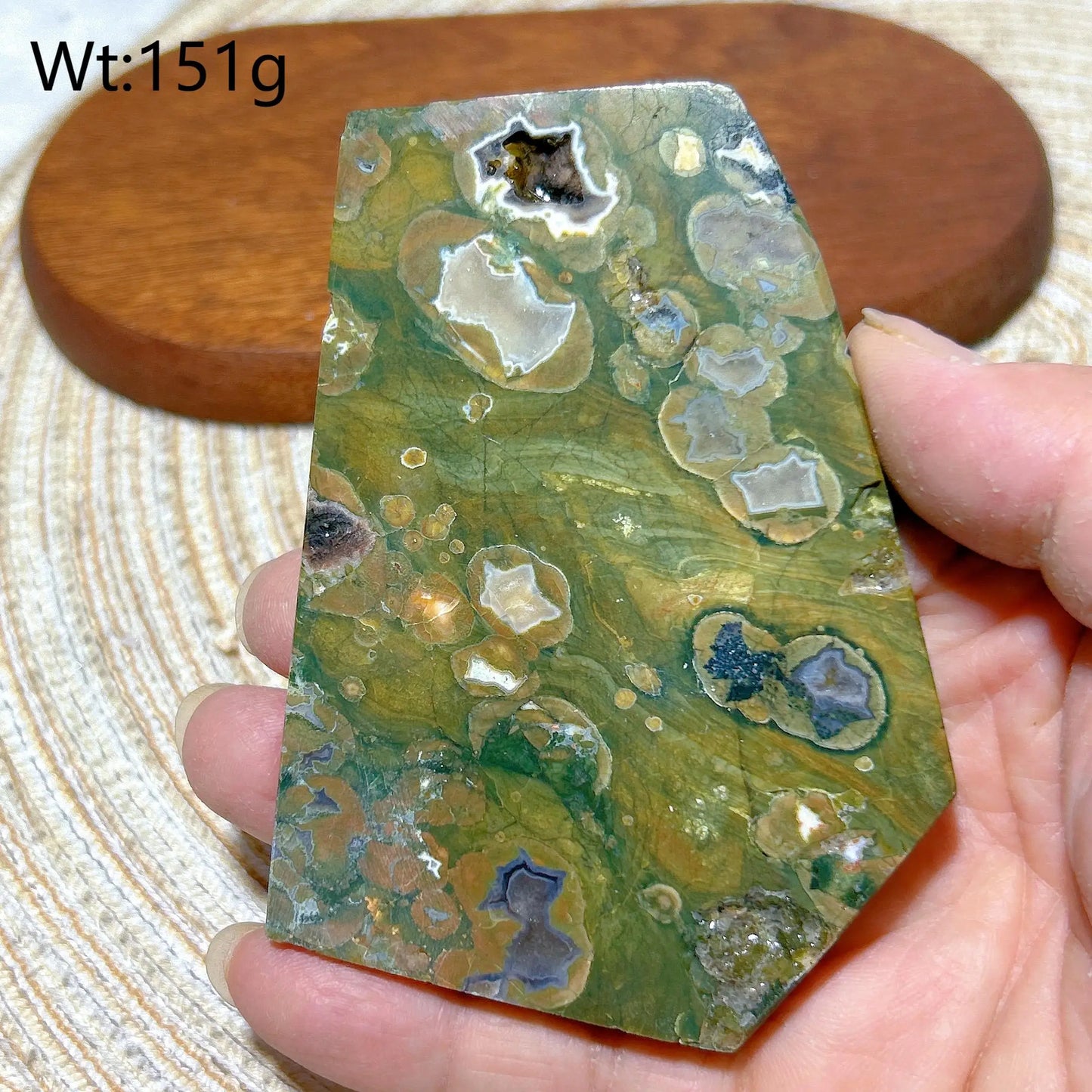 Natural Rainforest Jasper Druzy Slab