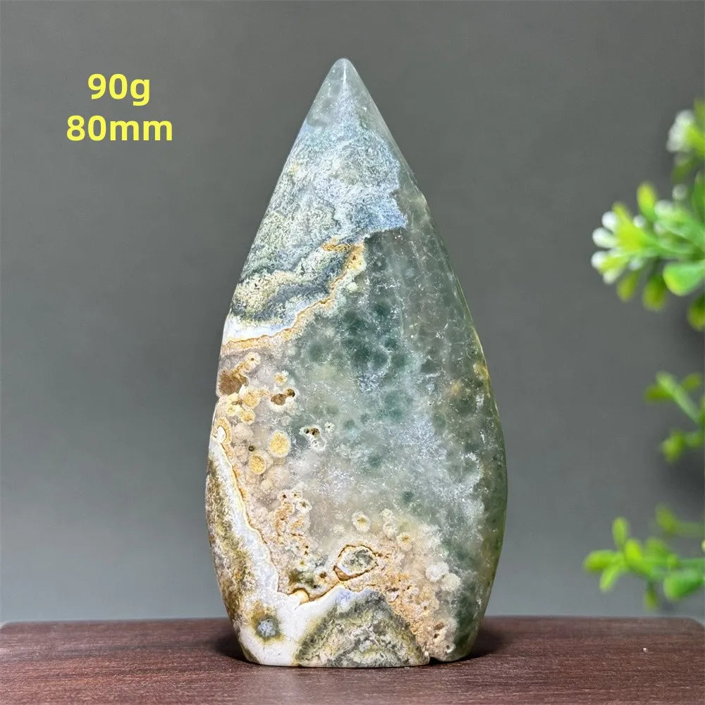 Natural Marine Jasper Free-Form Torch