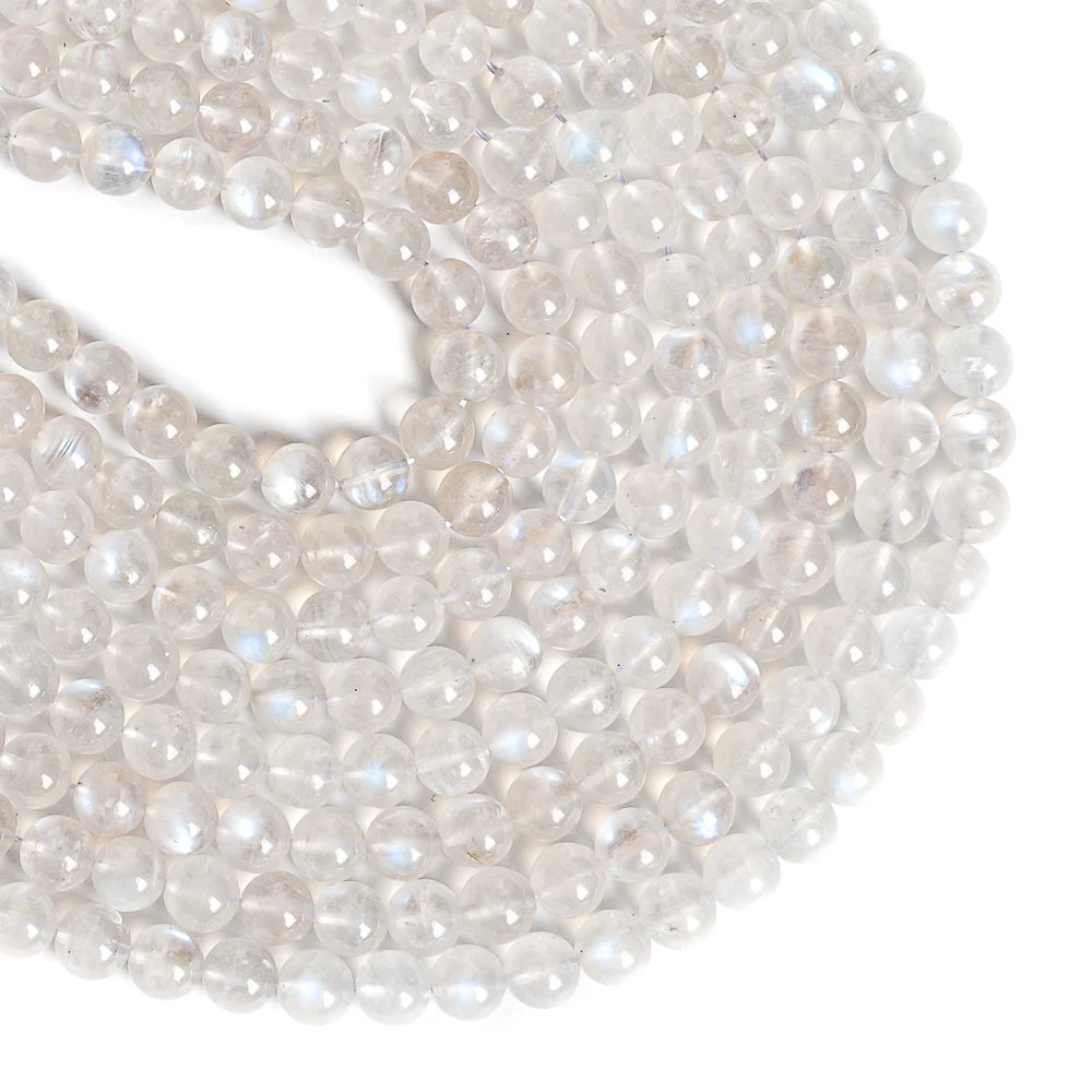 HQ Natural Rainbow Moonstone Bead Strand (8mm, 49pcs)