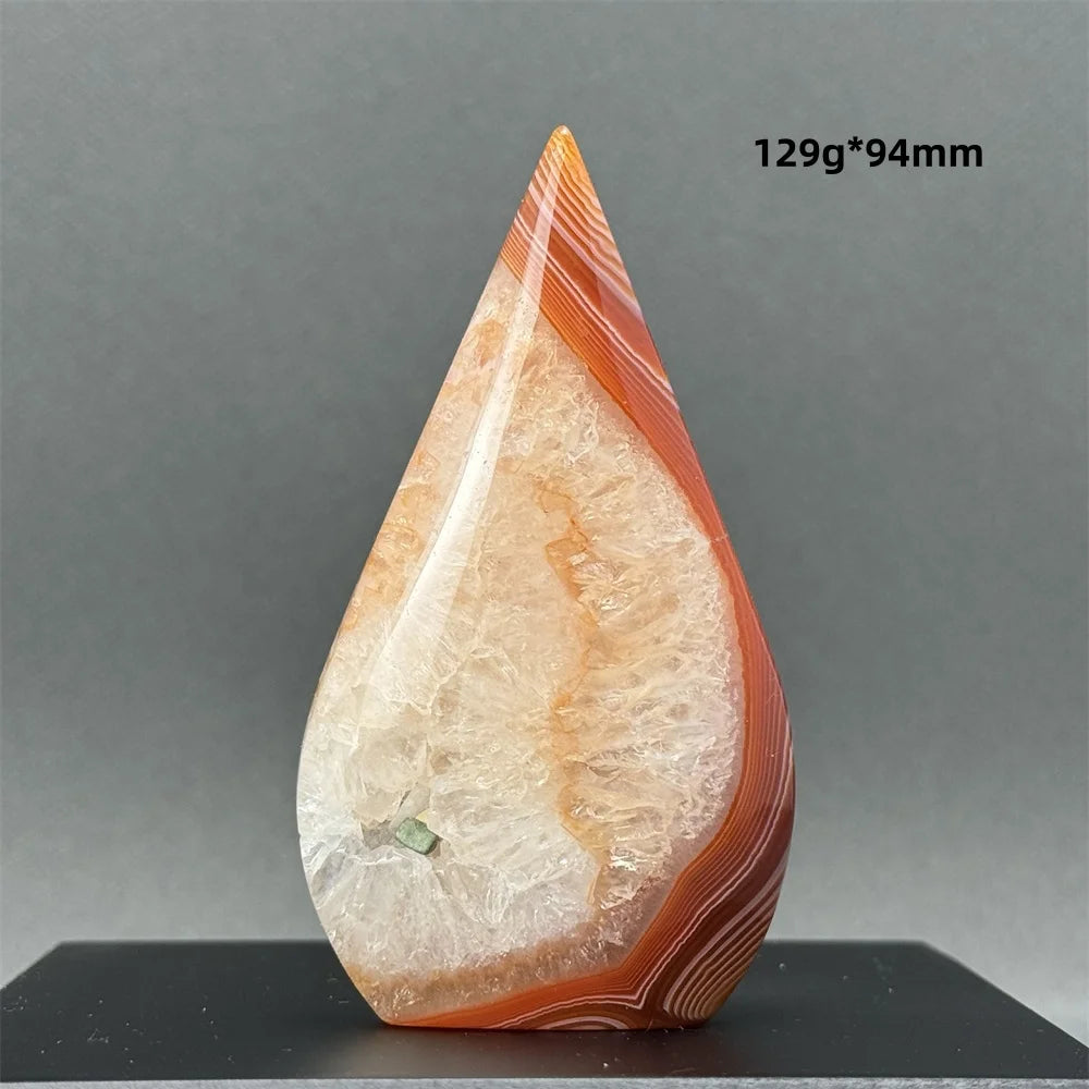 Natural Caramel Carnelian Agate Freeform Torch
